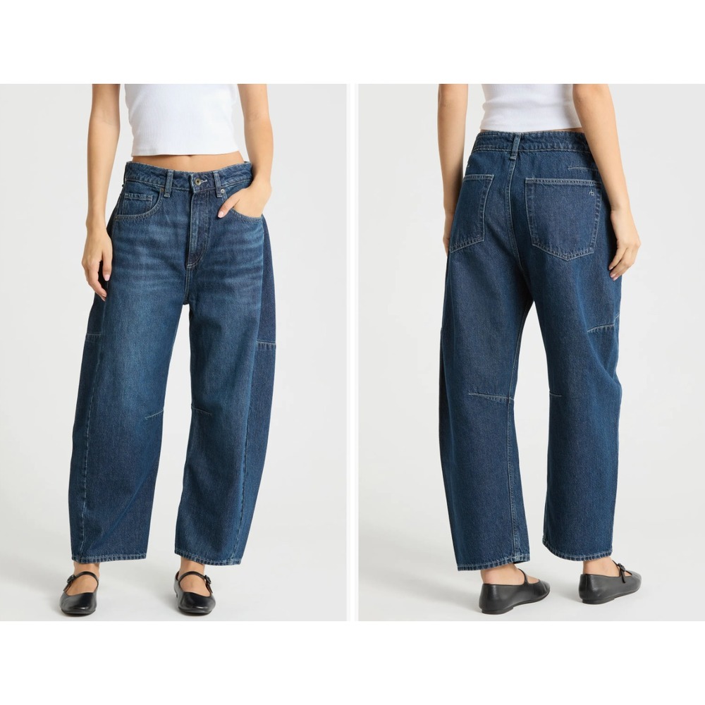 Rag & Bone The Chase High Rise Crop Barrel Leg Jeans n Grafton Women 25 NWT $288